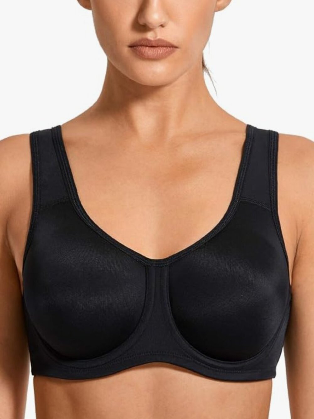 Syrokan A227 Underwire Sport Bra Maximum Support Black Size 34C NWT
